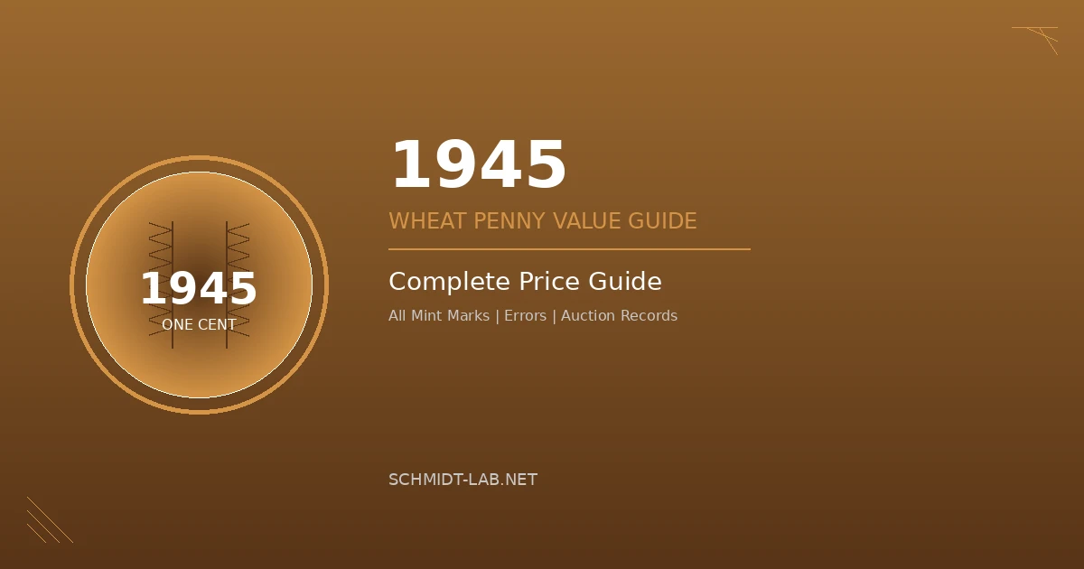 1945 Lincoln wheat penny shell case cent showing warm brass color and detailed wheat reverse